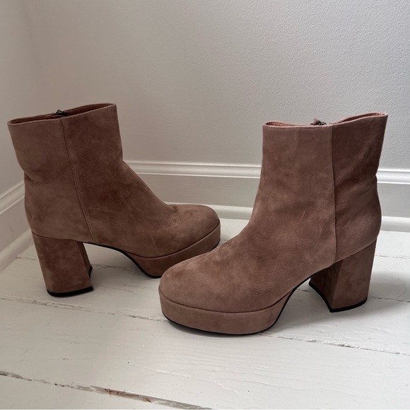 Bibi Lou Platform Ankle Boots in Beige - Size 40 - Picture 6 of 7